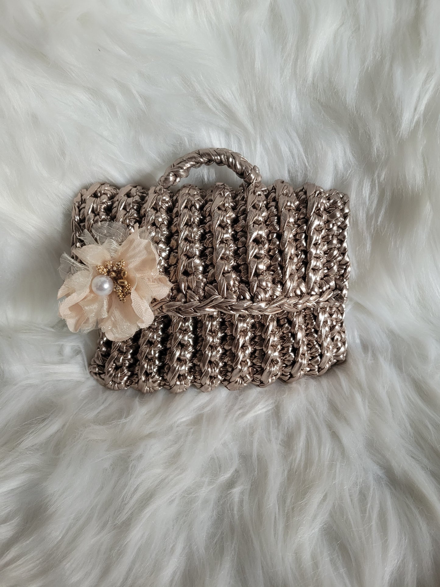 Pochette bronze flower