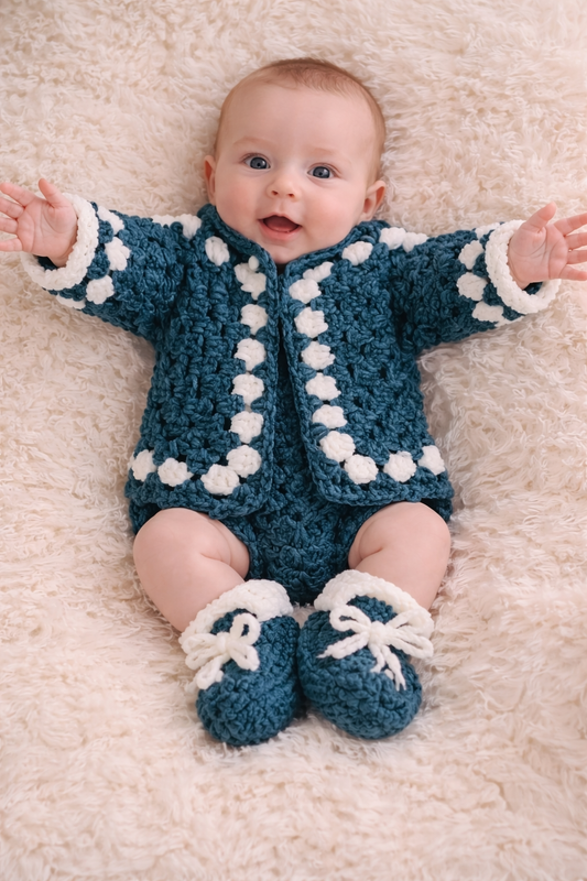 Baby boy coordinato petrolio