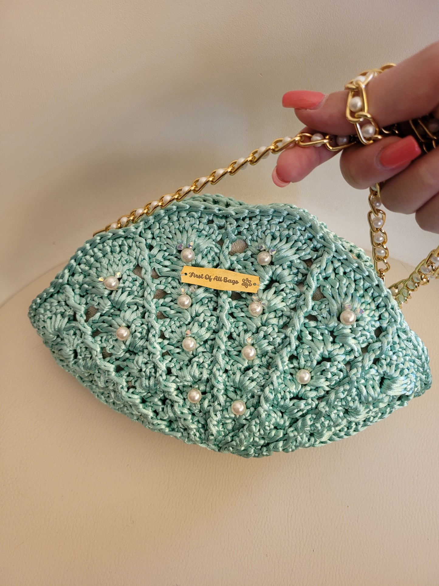Pochette acquamarina